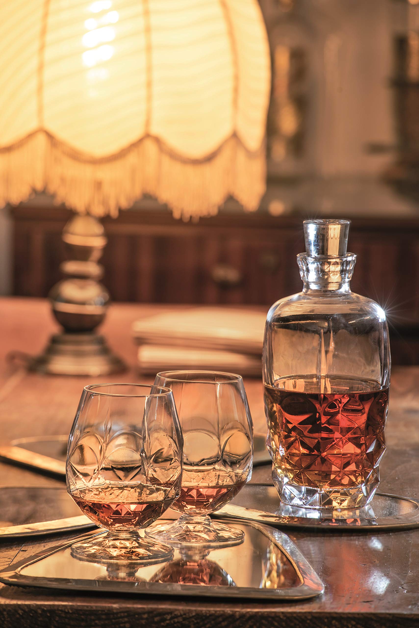 Premium Barksi Goblet Set of 6 - Elegant Red Wine Glasses & Cocktail Cups (24oz) - Crystal-Like Stemware for Wine Tasting, Water Goblets, and Formal Dining - European Crafted Luxury Glassware