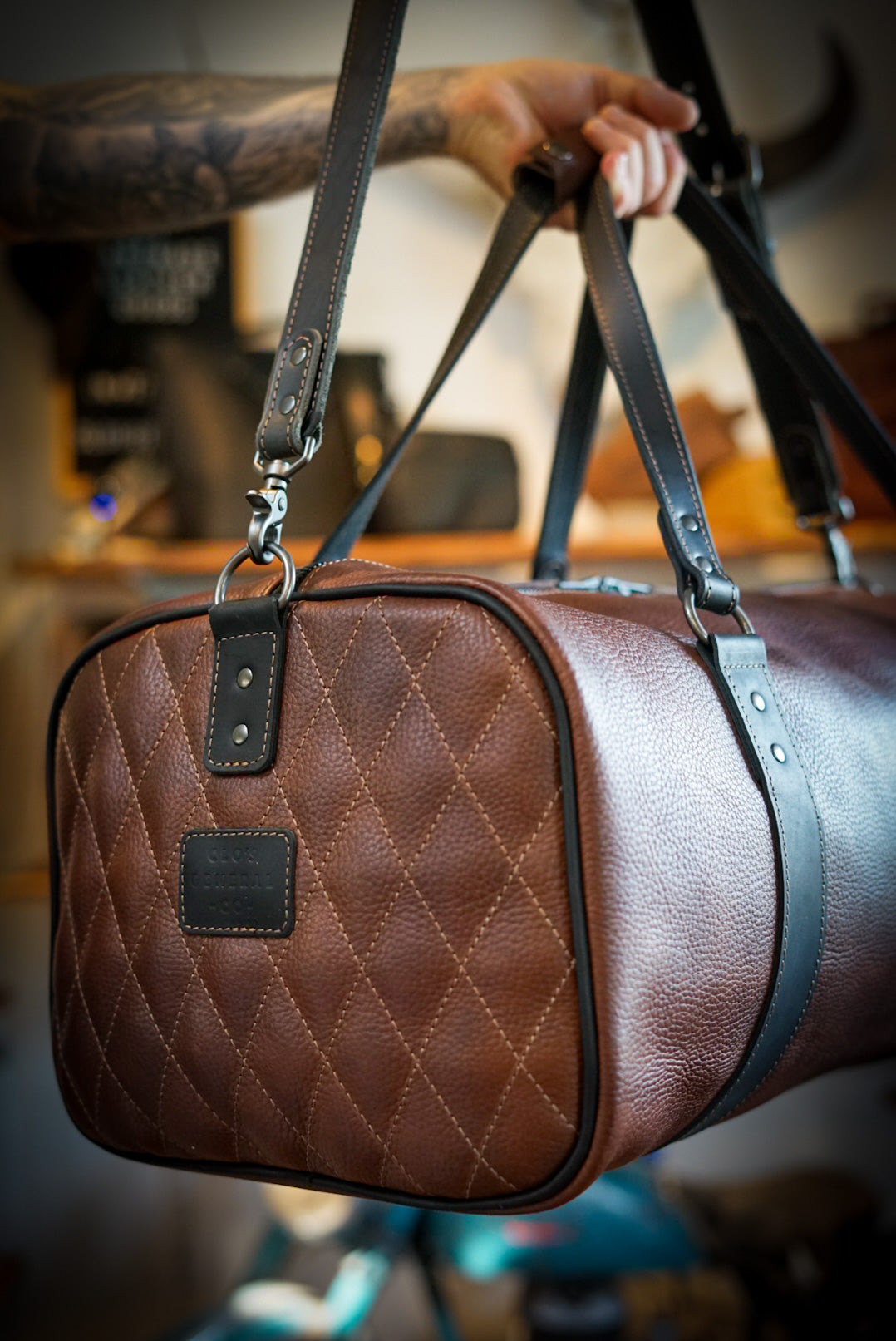 Premium Weekend Warrior Backpack - Two Tone Pebbled Tuscan Brown with Flat Black Accents - Durable Travel & Work Backpack for Commuters & Students