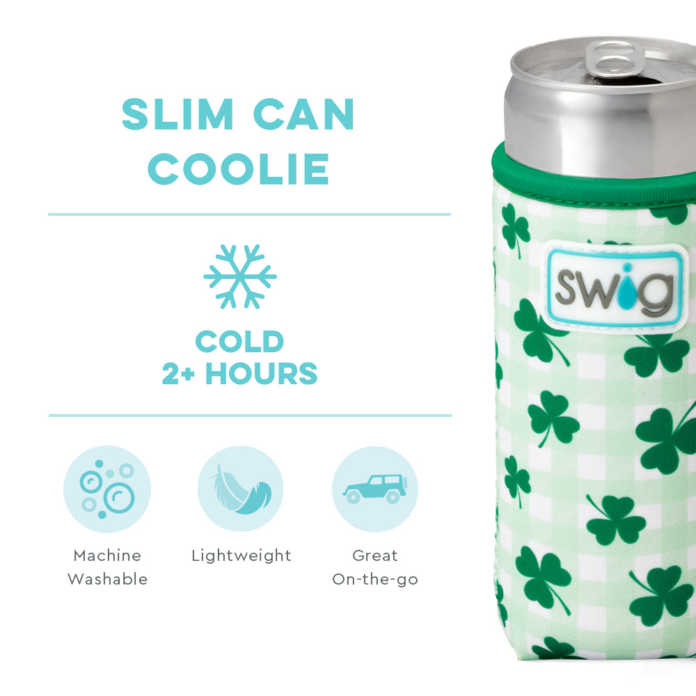 Shamrock the Block Slim Can Cooler - Insulated Beverage Sleeve for Beer & Soda Cans - Perfect for St. Patrick's Day, Parties & Outdoor Events
