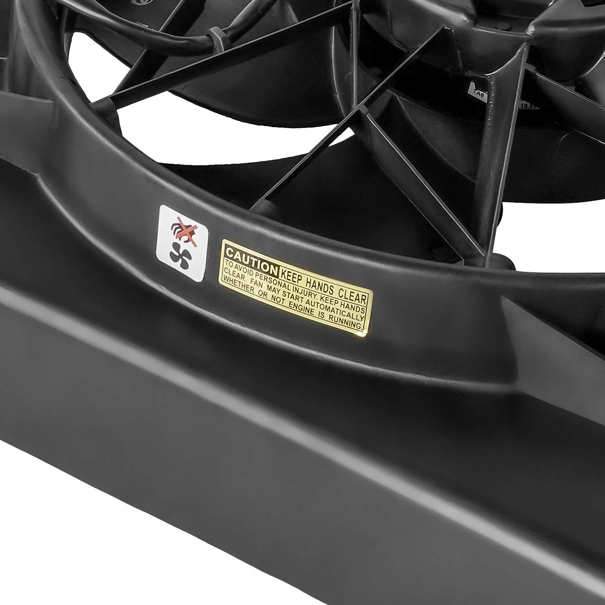 DNA MOTORING OEM-RF-0039 High Performance Radiator Cooling Fan Assembly - Direct Replacement for Jeep Liberty 2002-2007 3.7L Engines | Improved Cooling Efficiency | Factory Style Black Fan | Perfect for Off-Roading & Hot Weather Driving