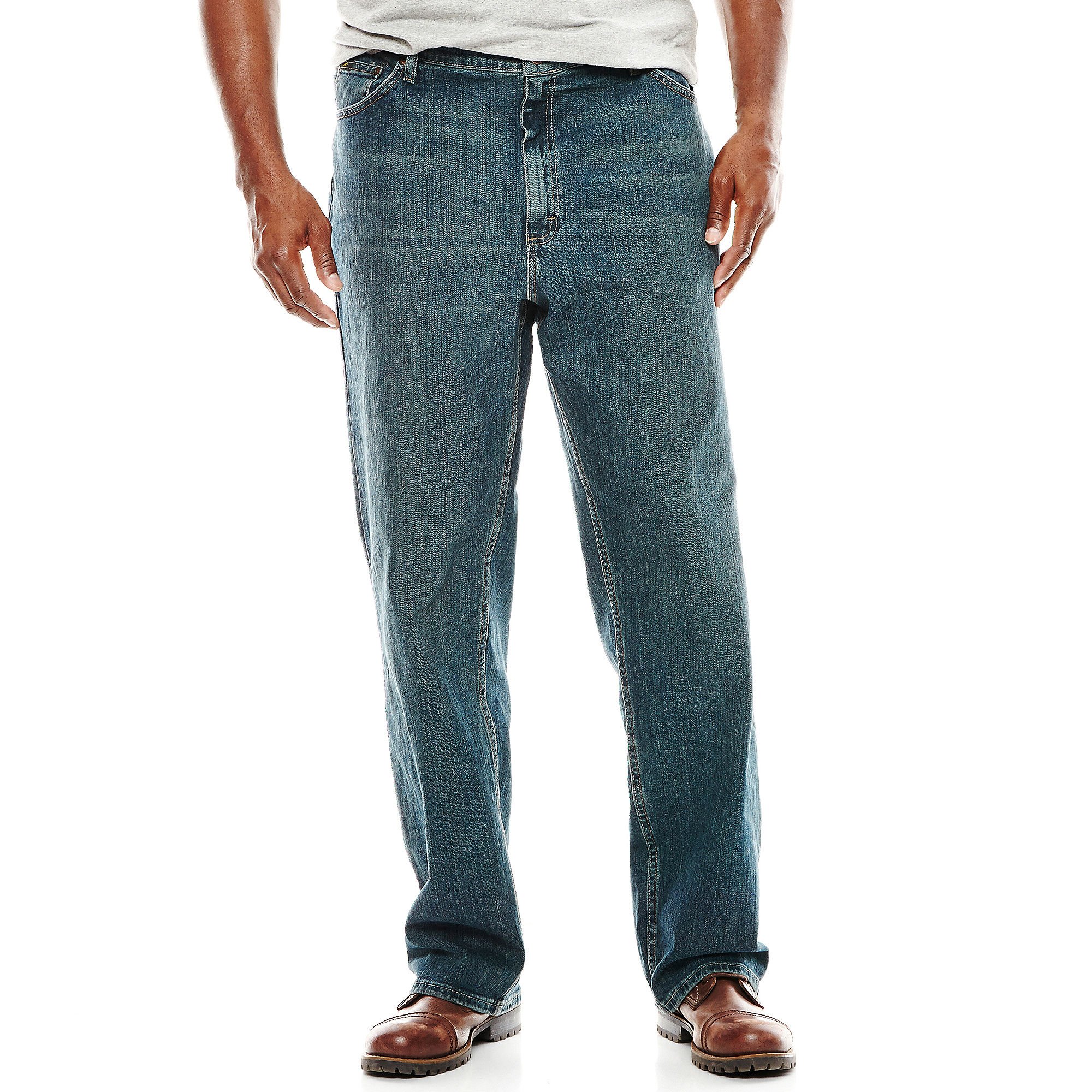 Lee Men's Big & Tall Relaxed Straight Leg Jeans - Comfortable Stretch Denim Pants for Casual Wear & Everyday Use