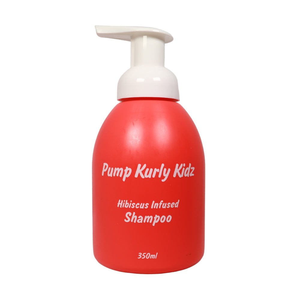 Pump Kurly Kidz Hibiscus Infused Shampoo 350ml - Natural Hair Care for Kids with Hibiscus Extract - Perfect for Curly & Dry Hair in Children