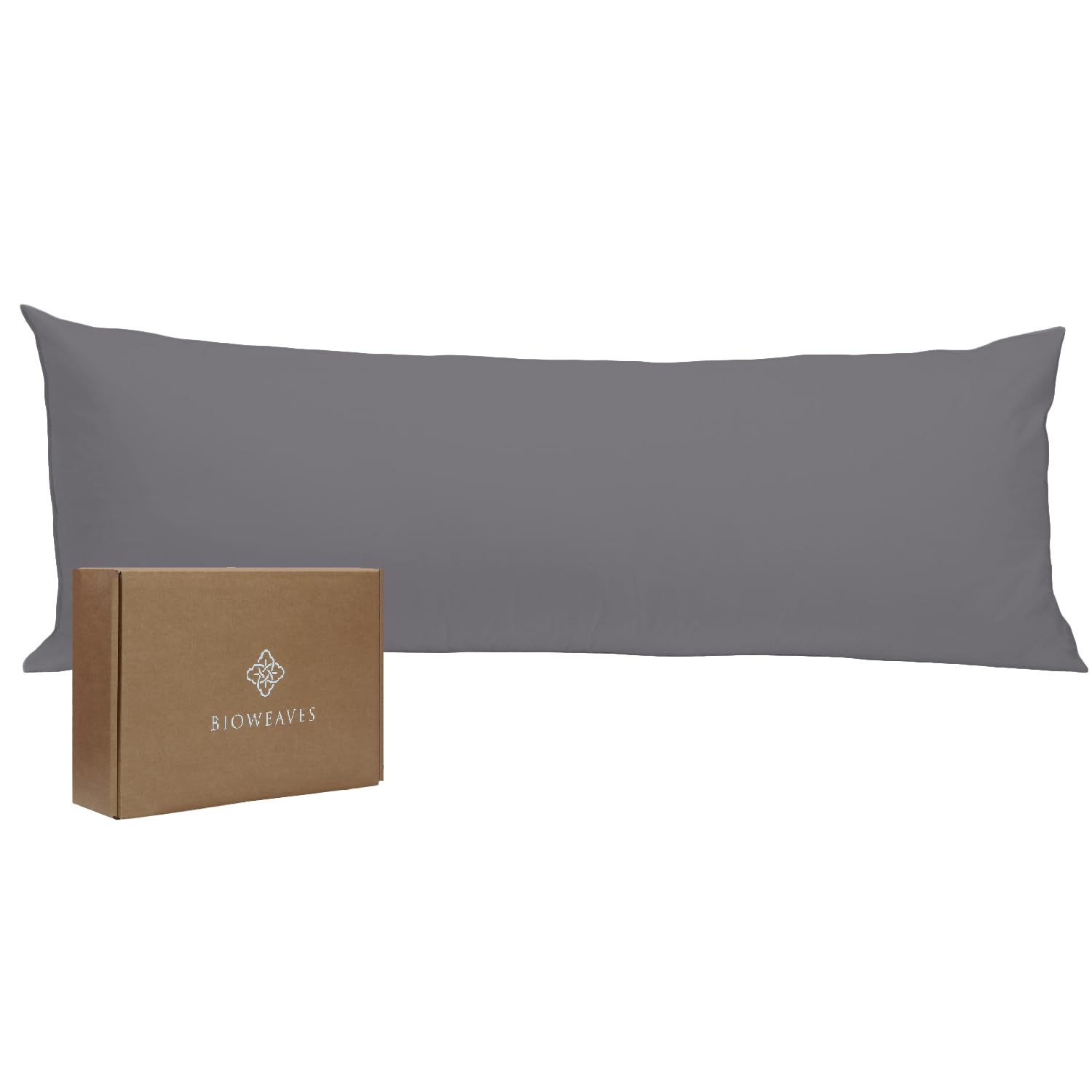 Organic Cotton Body Pillow Cover - 100% GOTS Certified, 300 Thread Count Soft Sateen Weave with Zipper Closure (21