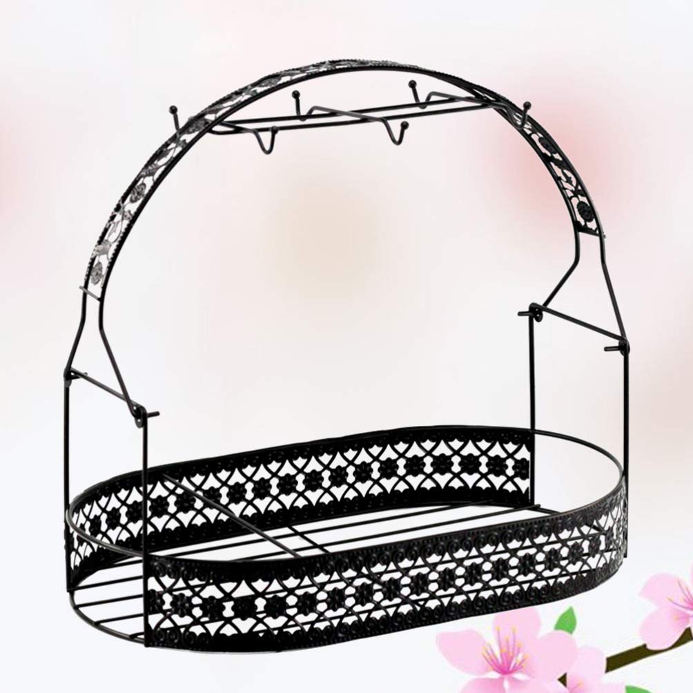 Operitacx Storage Basket & Cup Organizer - 3-Tier Cup Shelf & Rack for Kitchen, Bathroom, Office Organization - Perfect for Mugs, Spices, Beauty Products & More