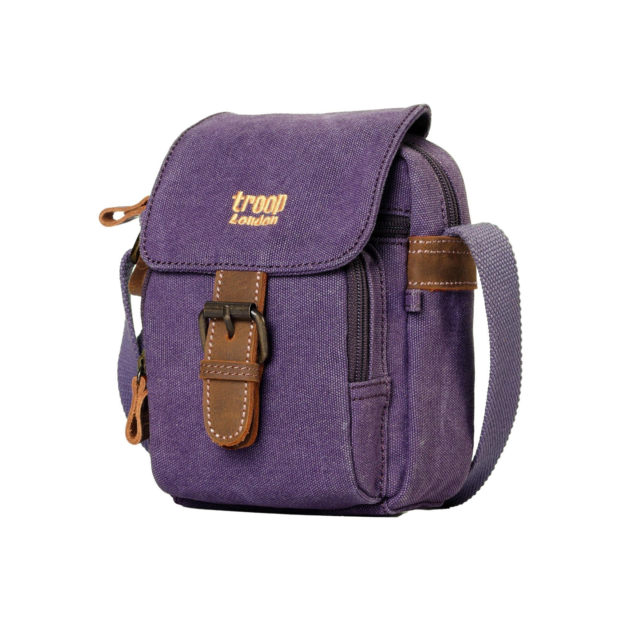 TRP0213 Troop London Classic Canvas Crossbody Bag for Men & Women - Stylish & Durable Everyday Shoulder Bag for Work, Travel & Casual Outings