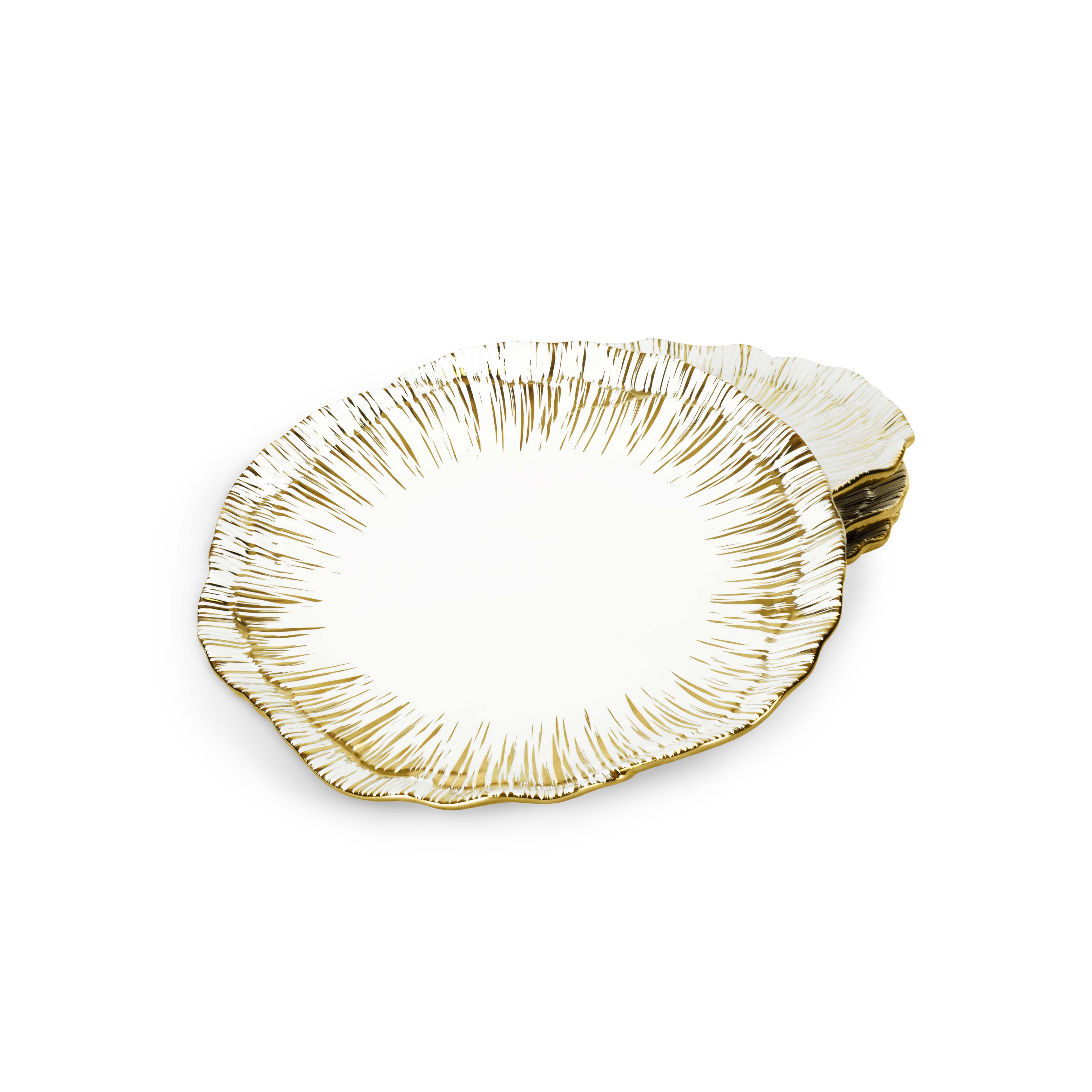 Anemone Tidbit Plate Set - Elegant Appetizer Serving Dishes for Parties, Weddings & Home Decor - Perfect for Hors d'Oeuvres, Desserts & Charcuterie Boards