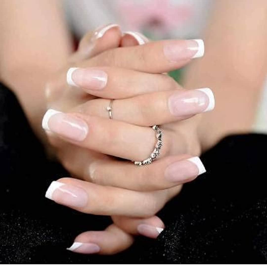 Mwezi Women's & Girl's KTABRIZ 100 Pcs Artificial Nails Set - Long Lasting Press on Nails with Glue - Perfect for Parties, Weddings & Special Occasions