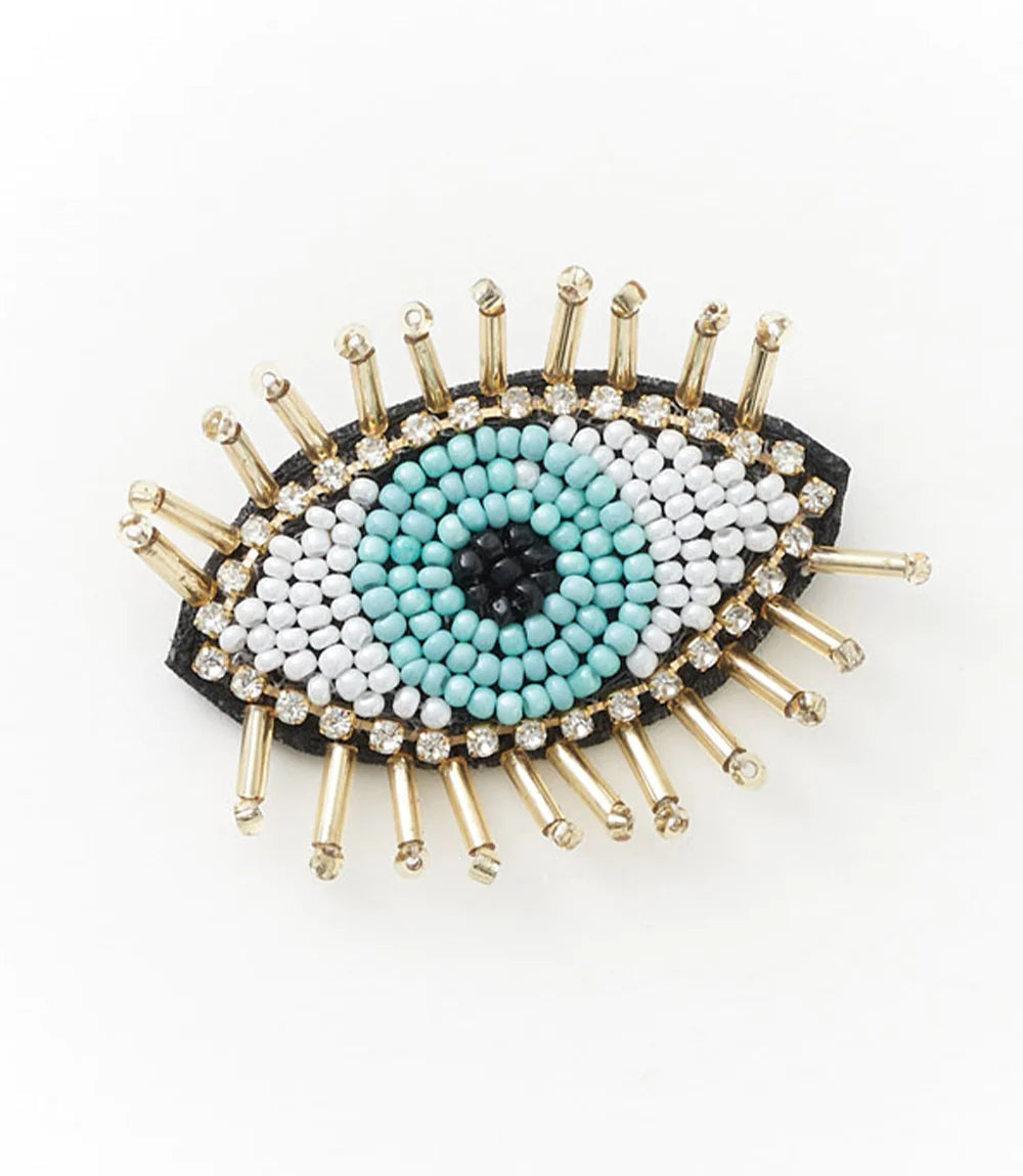 Evil Eye Beaded Brooch Pin for Women - Handmade Bohemian Jewelry for Protection & Good Luck - Perfect for Jackets, Bags, Scarves & Gifts