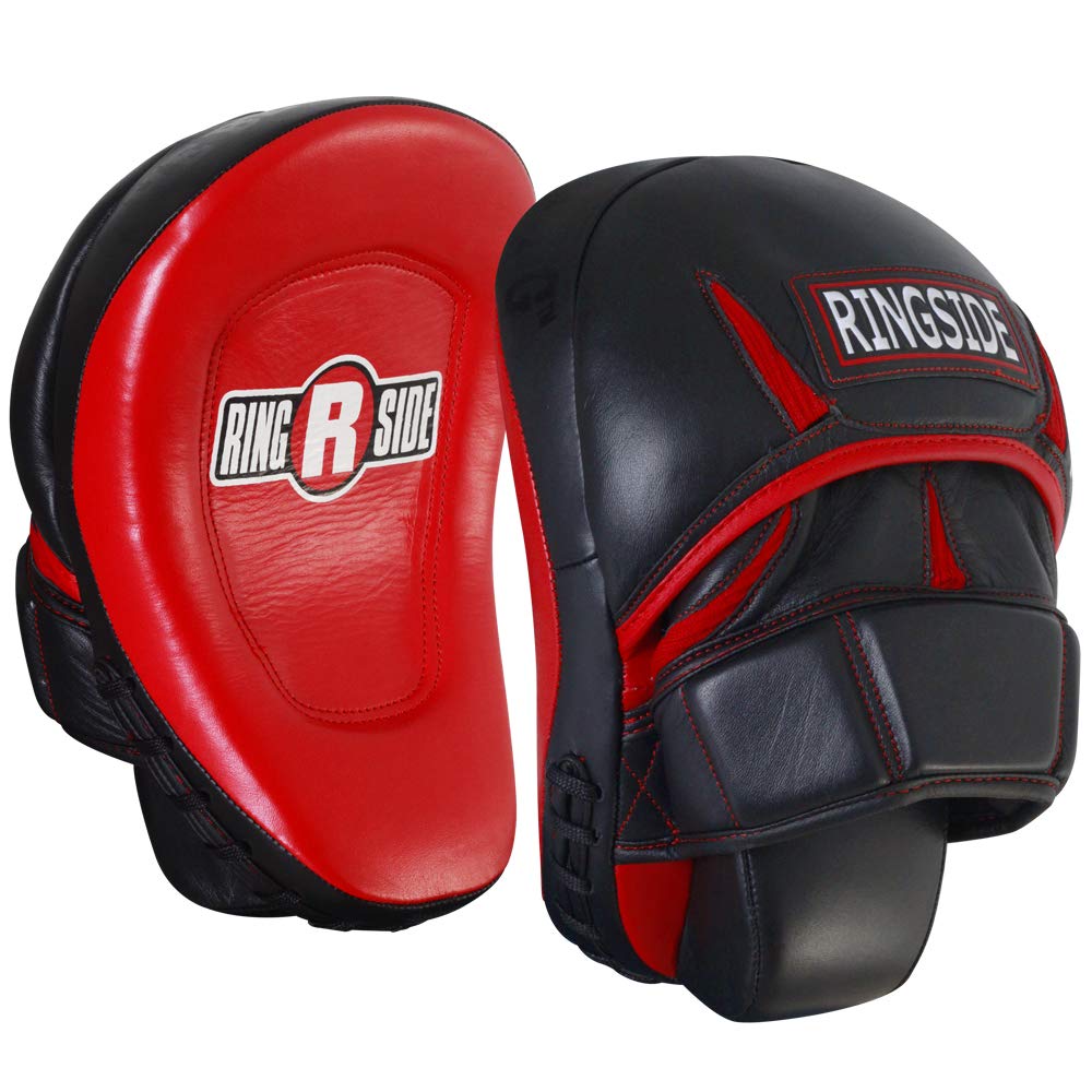 Ringside Pro Panther Boxing MMA Punch Mitts - Red/Black - One Size for Training & Sparring | Perfect for Boxing, MMA, Kickboxing & Fitness Workouts