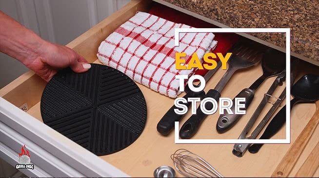 7.5 Inch Cast Iron Grill Disc Pan Insert - Heavy Duty Griddle Plate for Stovetop & Campfire Cooking - Perfect for Burgers, Steaks & Outdoor BBQ