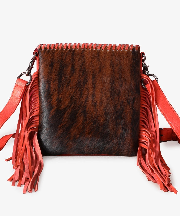 Trinity Ranch Genuine Hair-On Cowhide Fringe Concealed Carry Crossbody Purse - Stylish Western Handbag for Women, Perfect for Daily Use, Travel & Country Music Festivals