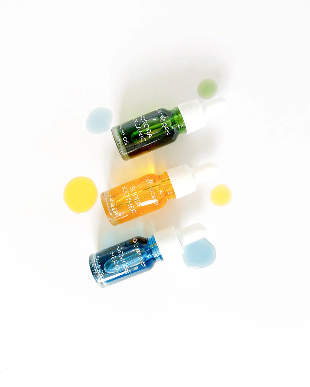 Bopo Mini Face Oil Sample Trio Set - Hydrating, Nourishing & Glowing Facial Oils for Dry & Sensitive Skin | Travel-Friendly Skincare Kit for On-The-Go Beauty Routine