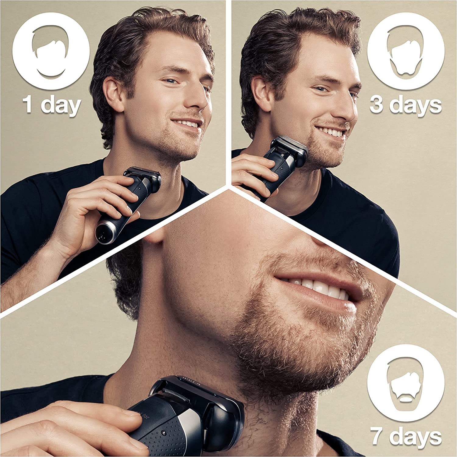 Braun Series 9 Pro Electric Shaver for Men - 4+1 Shaving Head with ProLift Trimmer, Charging Stand & Travel Case - 94M Replacement Head Included - Silver - Perfect for Travel, Business & Daily Grooming
