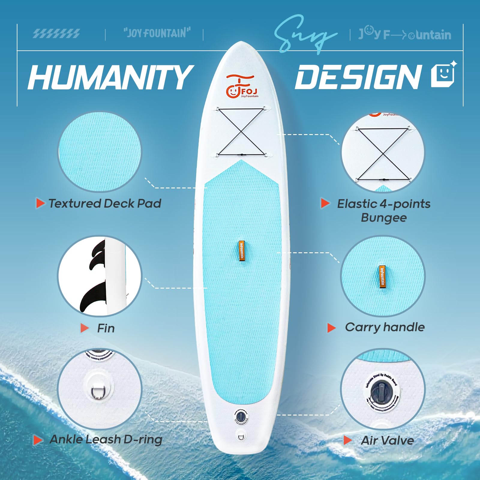 10.6'/10.8' Inflatable Stand Up Paddle Board - Ultra-Light SUP with Free Accessories (Backpack, Paddle, Hand Pump, Leash) for Adults & Youth - Perfect for Lakes, Rivers & Ocean Recreation