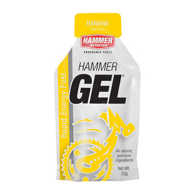 Hammer Energy Gel 33g - Banana Flavor | Fast-Acting Sports Nutrition for Runners, Cyclists & Athletes | Pre-Workout & Endurance Fuel