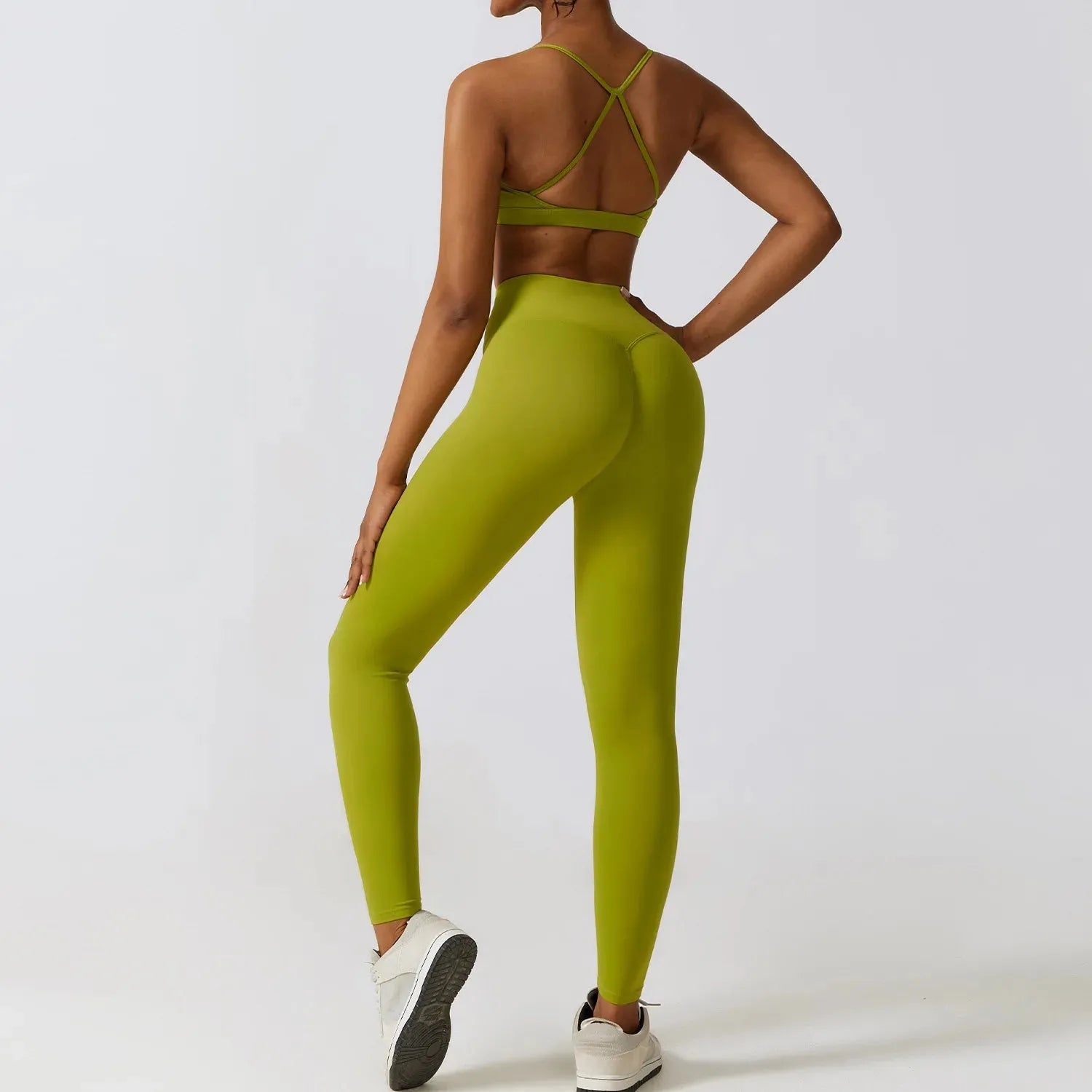 Women's 2/3-Piece Workout Outfits - High Waist Yoga Pants & Stretch Sports Bra Set - Gym, Running & Fitness Activewear - Perfect for Yoga, Pilates & Home Workouts