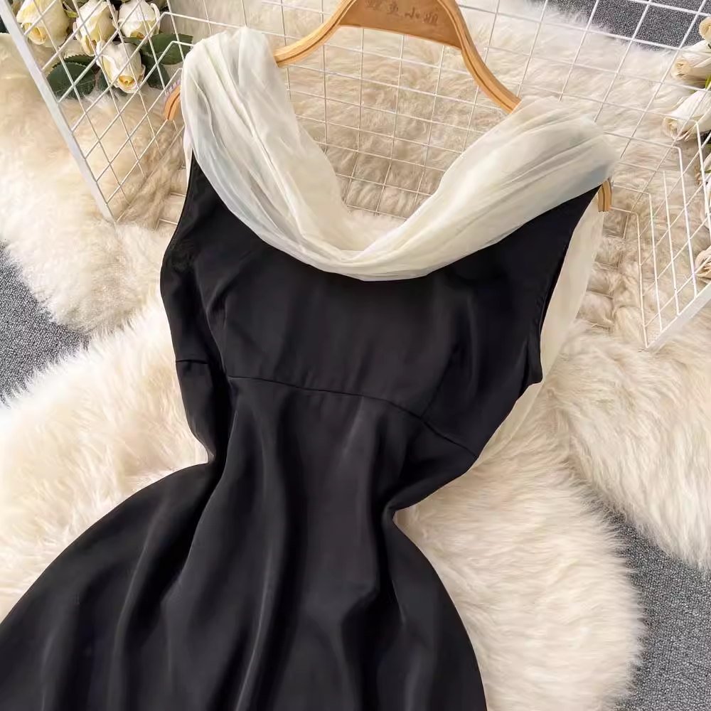French Style Sleeveless Backless Long Dress for Women - Elegant Summer Maxi Skirt for Beach, Party & Evening Wear | Style 1185