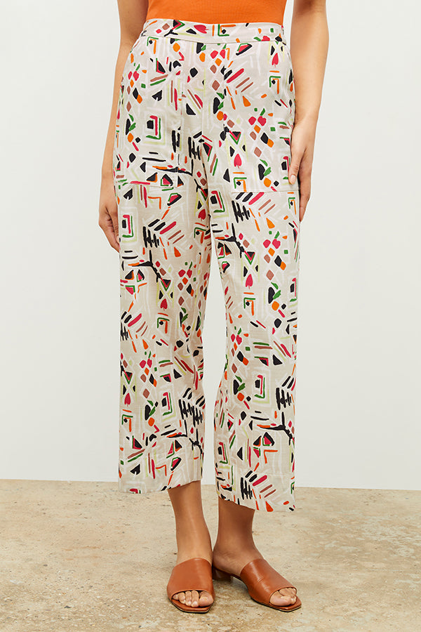 Madelyn Pants - Breathable Cotton with Rhythm Print - Perfect for Casual Wear, Summer Outfits, and Relaxing at Home