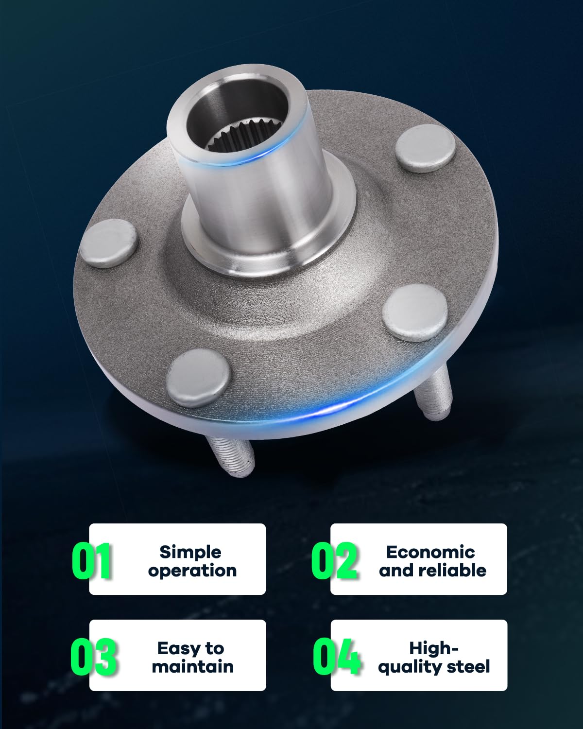 SCITOO Wheel Hub and Bearing Assembly Kit for 2001-2012 Ford Escape - Front & Rear Wheel Hub Bearing Set with Studs - OE 518515 Replacement - Perfect for Off-Roading, Daily Commuting, and Vehicle Maintenance