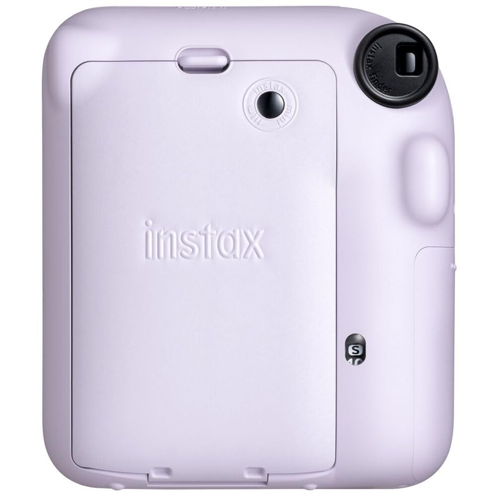 Fujifilm INSTAX Mini 12 Instant Camera Bundle (Lilac Purple) with Mini Candy Pop Film, 4 AA Batteries & Cleaning Cloth - Perfect for Travel, Parties, and Holiday Gift Giving