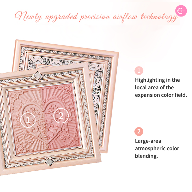 CHEERFLOR Angel Frame Dual Tone Blush Palette - Natural & Glow Makeup for Cheeks - Perfect for Everyday Wear, Date Night & Special Occasions