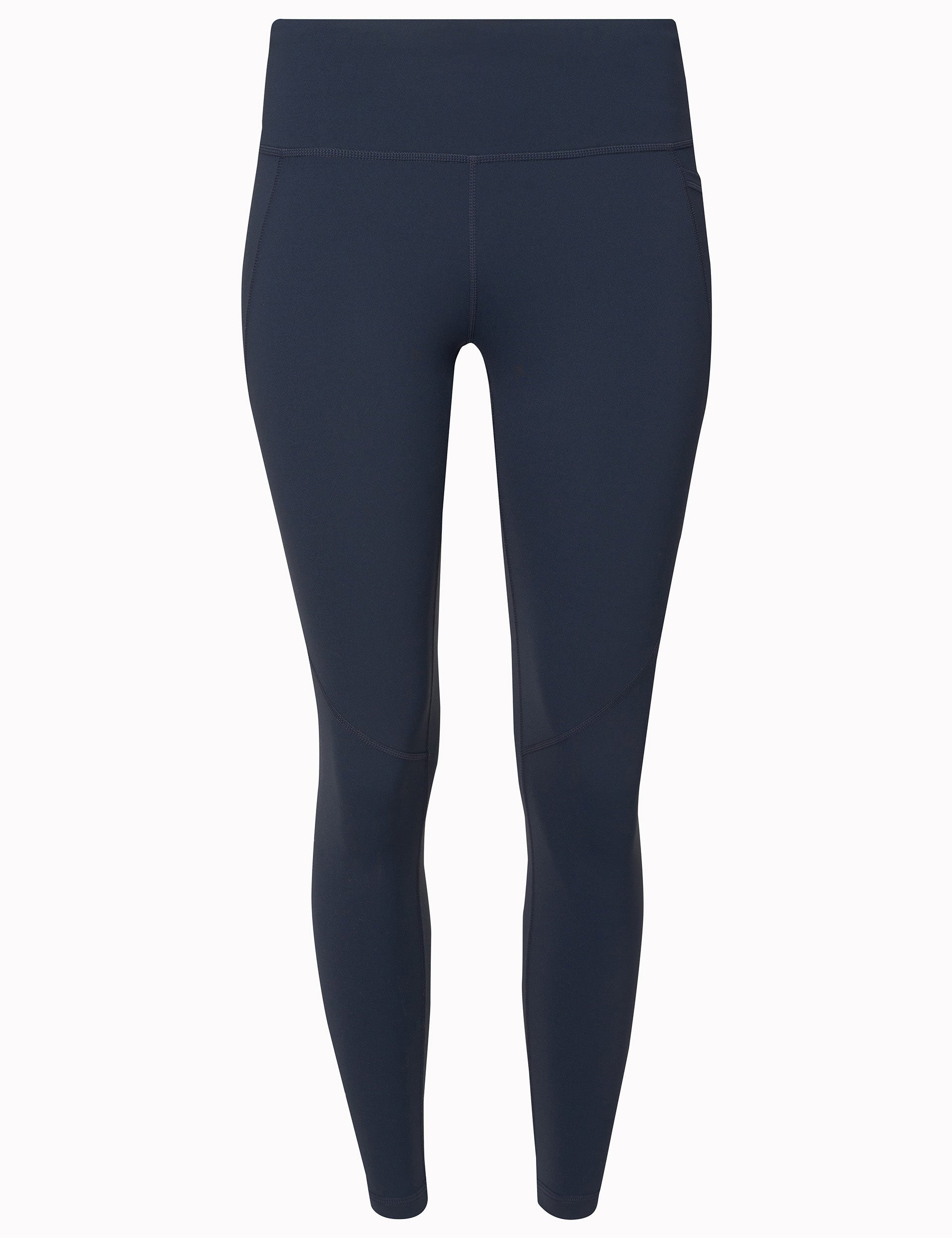 Power 7/8 Gym Leggings for Women - High Waist Yoga Pants with Pockets - Navy Blue Workout Leggings for Running, Training & Lounge Wear