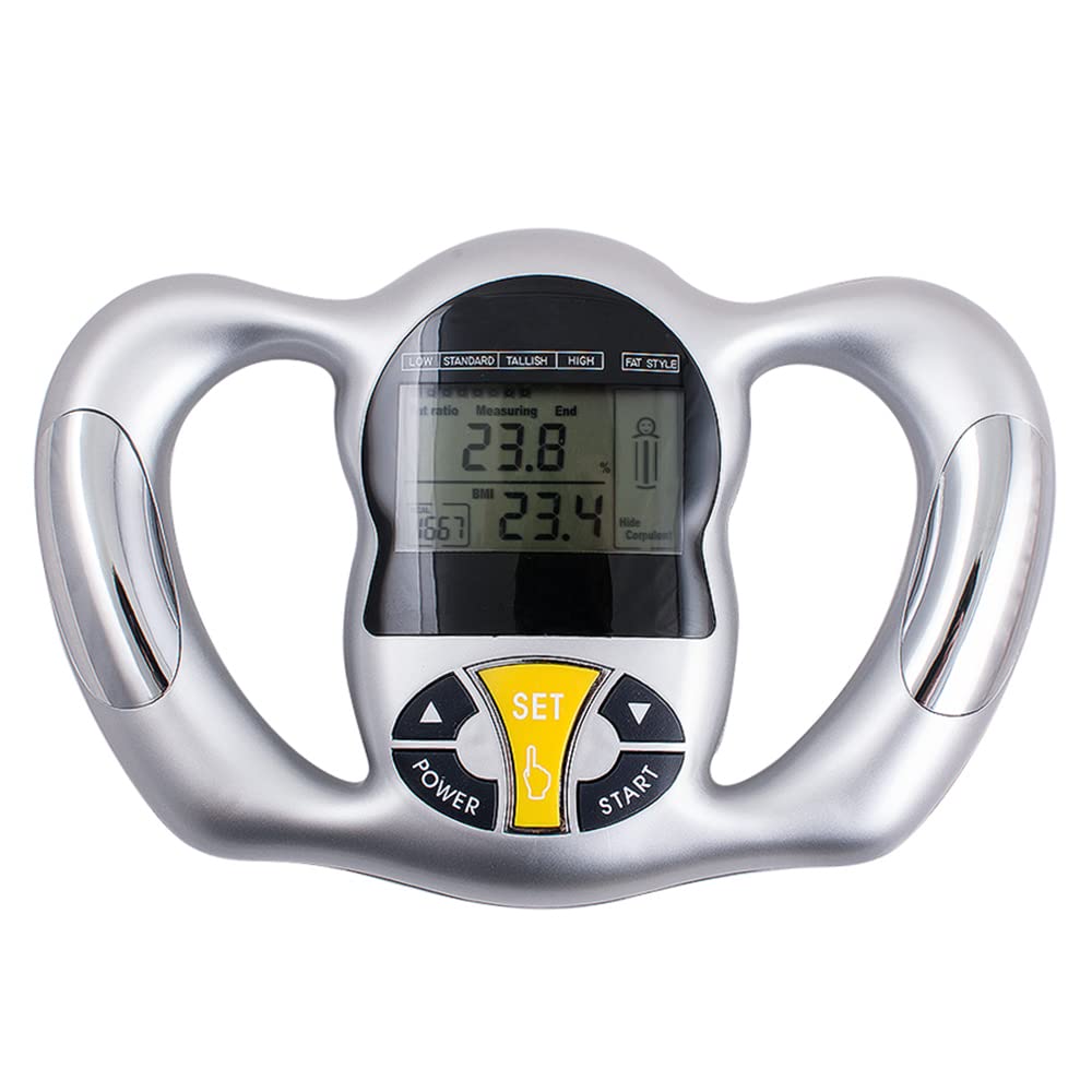 Digital Body Fat Analyzer - Handheld BMI Scale with LCD Display for Accurate Body Composition Measurement - Ideal for Home Fitness, Weight Loss & Health Monitoring