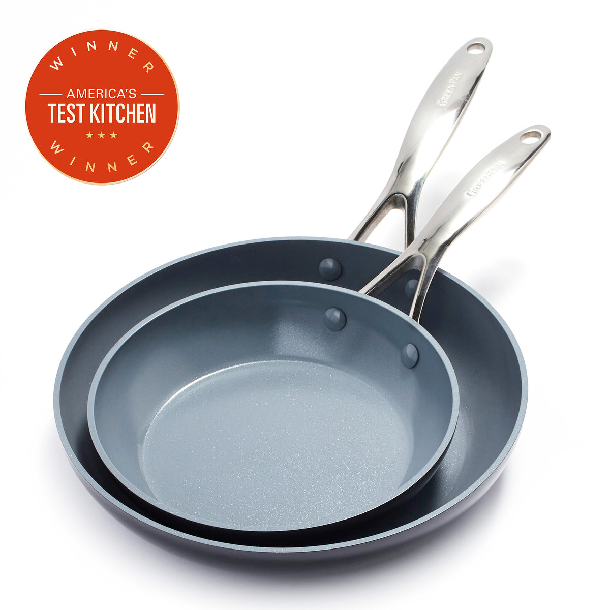 Valencia Pro Ceramic Nonstick 8-inch & 10-inch Fry Pan Set - PFOA Free Cookware for Healthy Cooking, Perfect for Frying, Sautéing & Stir-Frying in Home Kitchens