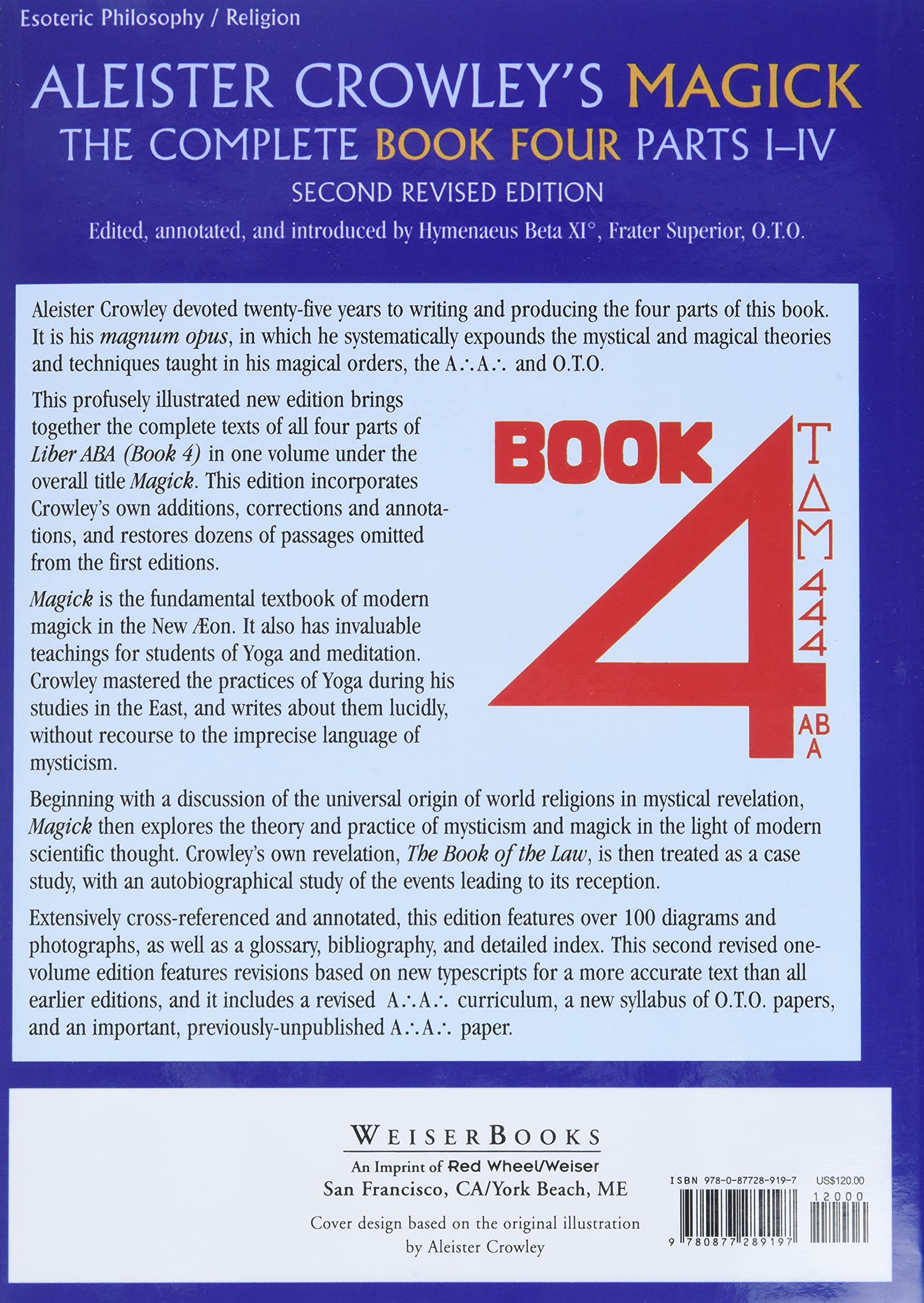 Magick: Liber ABA, Book 4 - The Complete Guide to Western Occultism & Ritual Magic | Perfect for Practitioners, Researchers & Spiritual Seekers