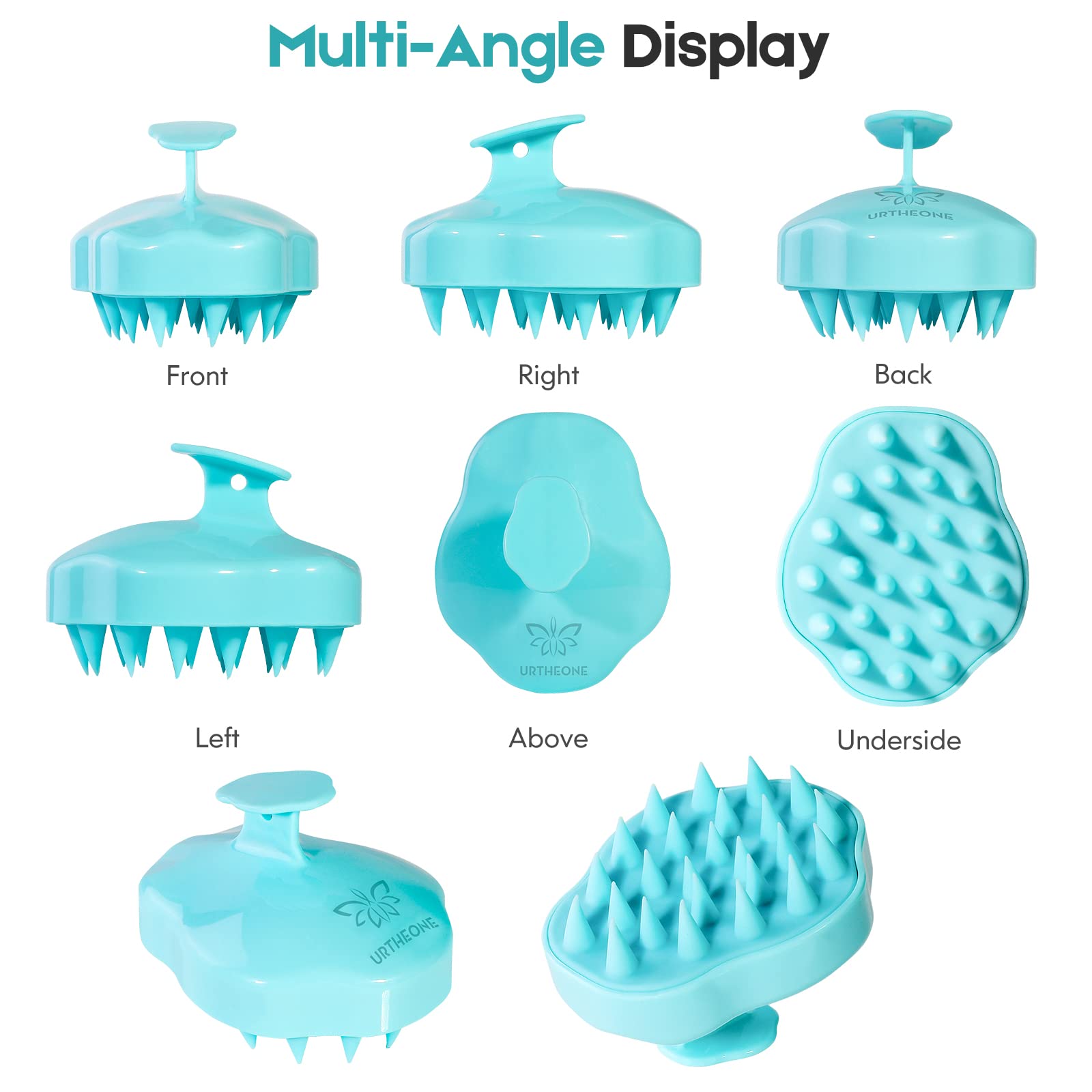 **Silicone Scalp Massager Shampoo Brush – Soft Hair Scrubber for Wet & Dry Hair, Relieves Itchy Scalp, Reduces Dandruff & Stimulates Hair Growth – Shower & Bath Hair Care Tool (Blue) – Perfect for Relaxation & Deep Cleansing**