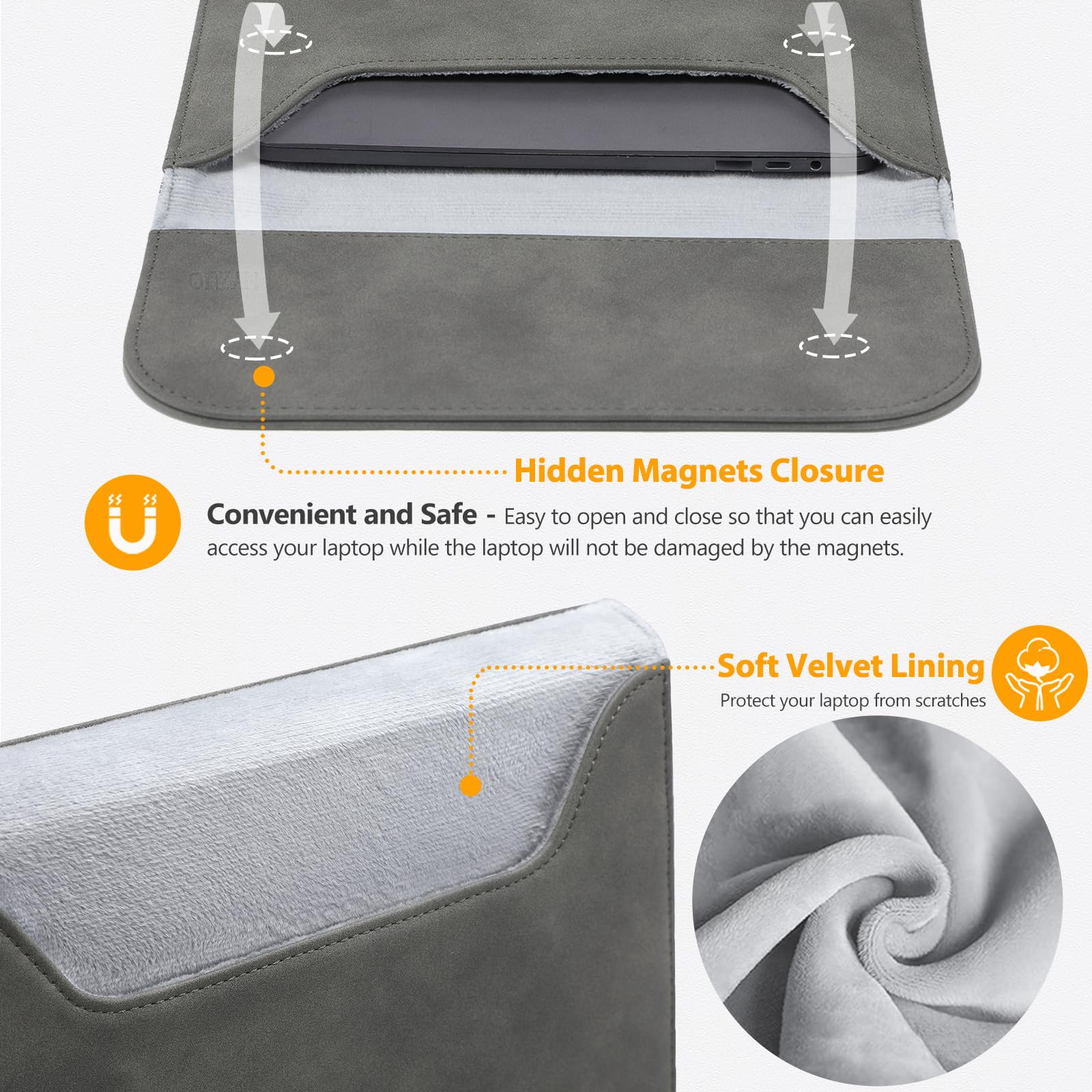 Premium 13 Inch Laptop Sleeve for MacBook Air M2/M1 & Pro 13