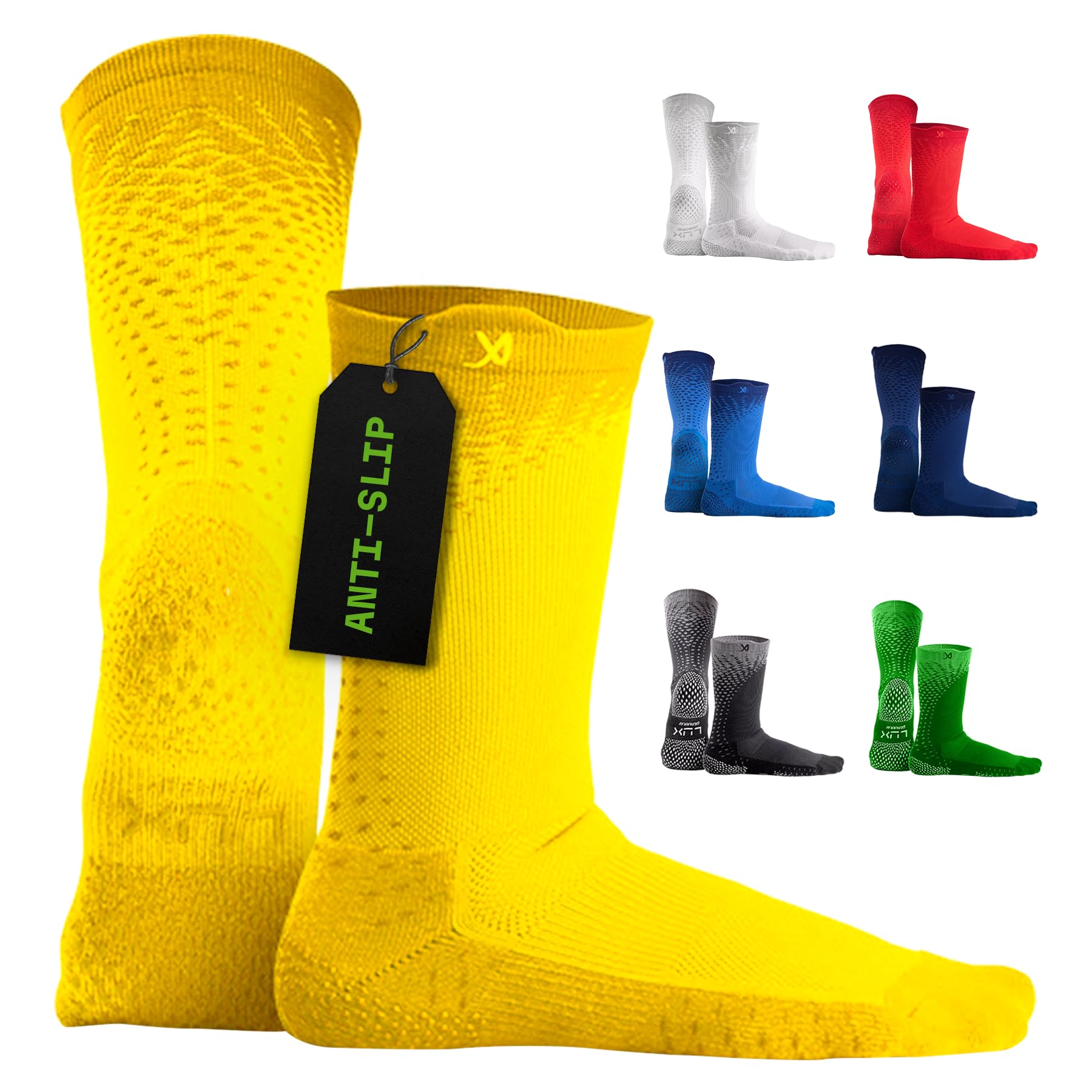 LUX Sports ProCleat Performance Grip Socks with GripArray™ - High-Performance Athletic Socks for Men and Women - Ideal for Soccer, Basketball, and Gym Training