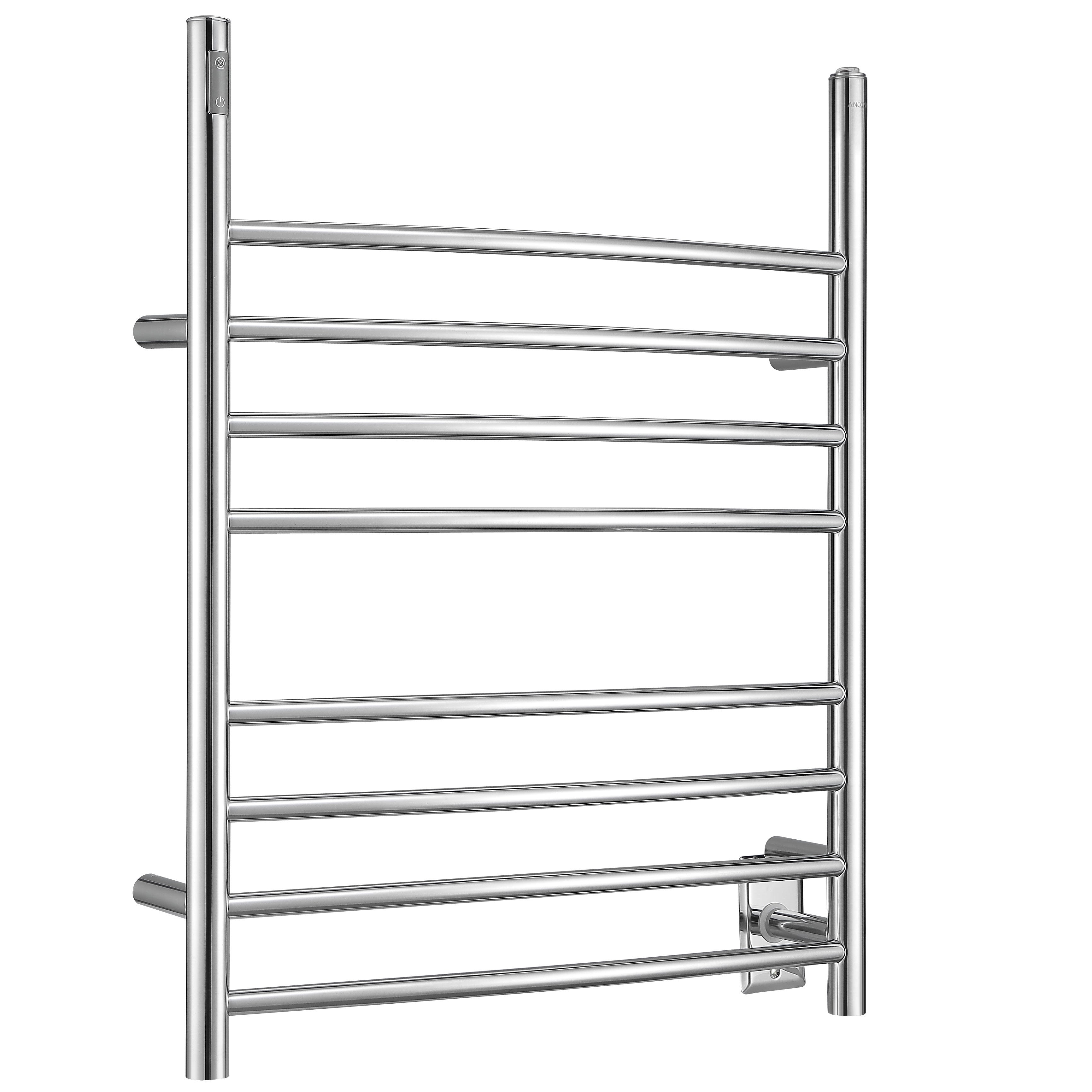 Imperia OBT 3-in-1 8-Bar Towel Warmer with Built-in Timer | Polished Stainless Steel | Perfect for Spas, Bathrooms & Luxury Hotels