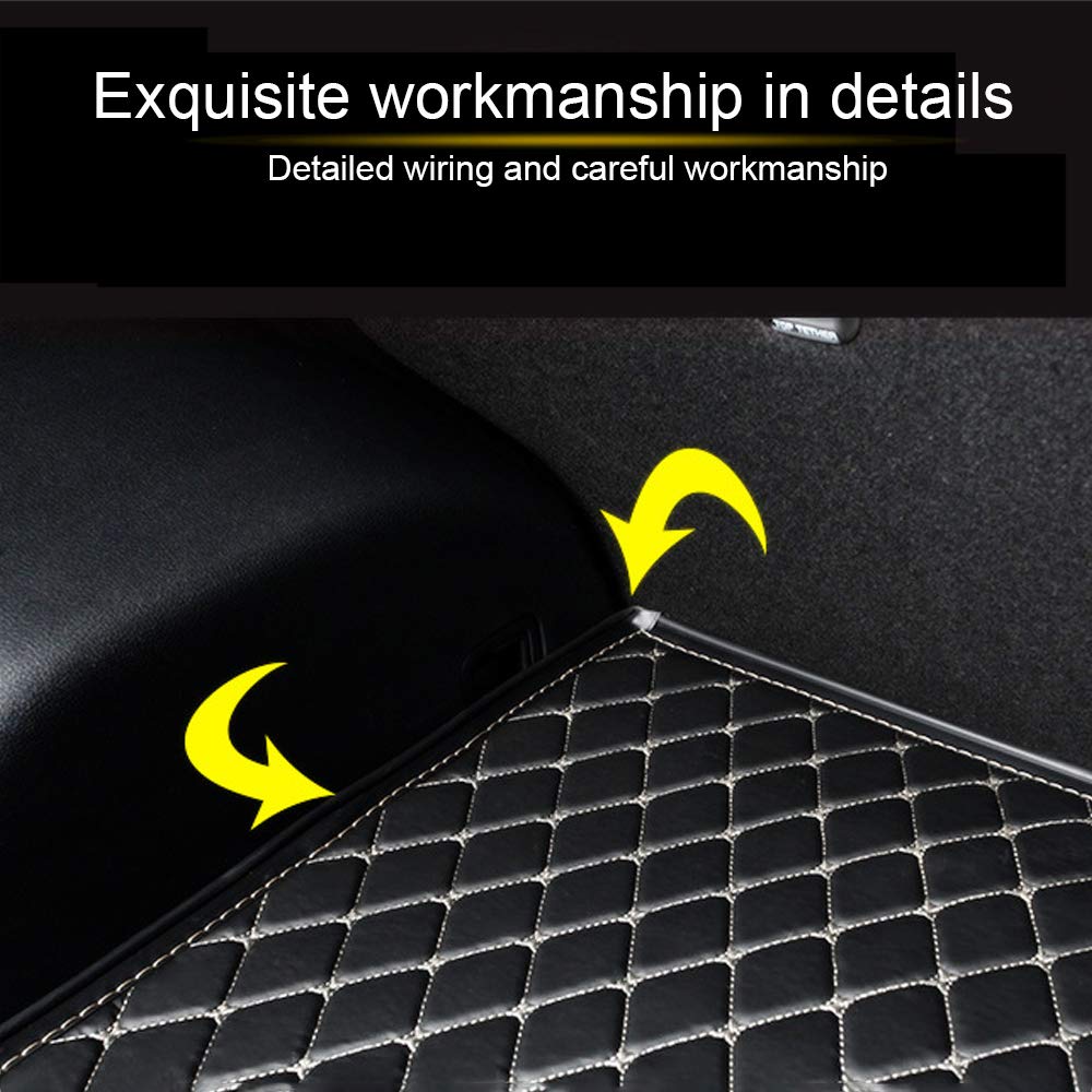 95% Custom Fit All-Weather Car Cargo Mat Trunk Liner Set - Odorless, Non-Slip Protection for SUVs & Sedans (Brown) | Perfect for Road Trips, Grocery Hauling & Pet Transport
