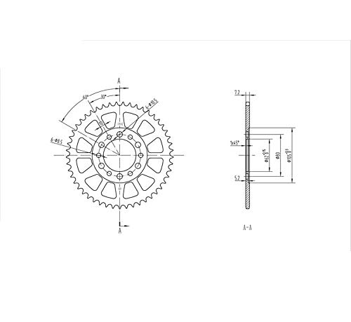 BikeMaster 49T Steel Rear Sprocket for Yamaha TW200 1995-2017 - High Performance Motorcycle Replacement Gear - Durable Steel Sprocket for Off-Road & Street Bikes - Smooth Power Transfer - Perfect for Adventure Touring, Daily Commuting, Trail Riding & Off-Road Excursions - Ideal for Long Distance Rides, Weekend Getaways & City Riding - Great for Mountain Trails, Highway Cruising & Urban Commuting