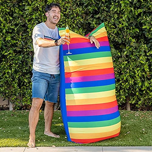 Yogibo Zoola Max Pride Edition - Oversized Outdoor Bean Bag Chair & Lounge Furniture for LGBTQ+ Pride Decor - Perfect for Backyard, Patio, and Pride Celebrations