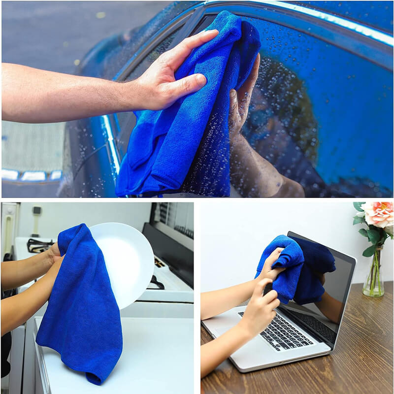 24 Pack Premium Microfiber Towels for Car Detailing & Household Cleaning - 16x16 Inches, 380GSM Ultra Absorbent Wash & Dry Cloths - Perfect for Cars, Kitchen, Bathroom & Gym Use