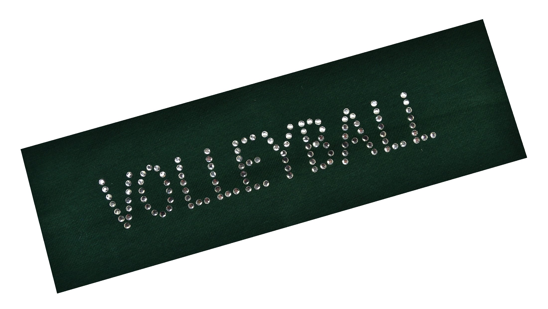 Funny Girl Designs Rhinestone Volleyball Headband - Stretch Cotton Hairband for Girls, Teens & Adults - Perfect Volleyball Team Gift for Players & Fans