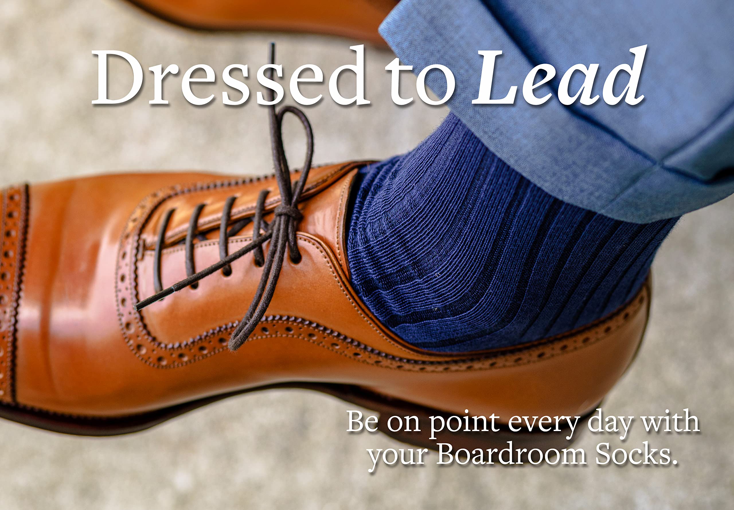 Premium Cotton Dress Socks for Men - Knee High Over The Calf Formal Socks - Breathable Business & Wedding Socks by Boardroom Socks - Perfect for Office, Formal Events & Special Occasions