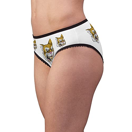 Wild Cat Women's Cotton Briefs - Funny Animal Print Underwear for Everyday Comfort | Perfect for Casual Wear, Gifts & Loungewear