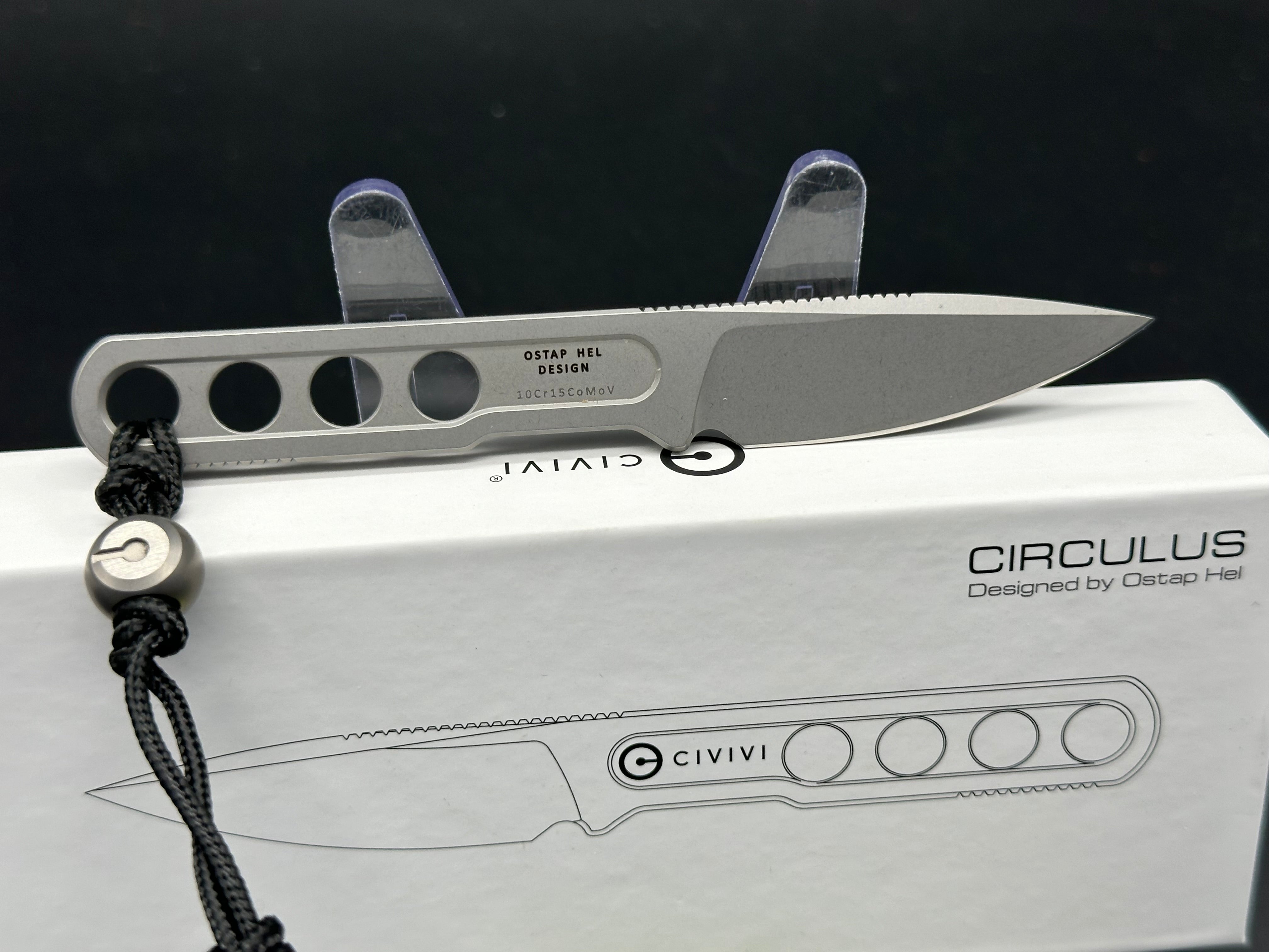 CIVIVI CIRCULUS Fixed Blade Knife - 10Cr15CoMoV Steel, Stonewashed Finish, Plain Edge - Perfect for Camping, Hunting & Outdoor Survival