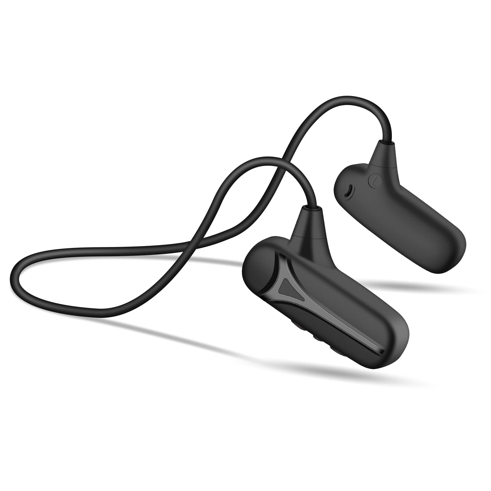 WESADN Bone Conduction Bluetooth Headphones - Wireless Open-Ear Headset with Built-in Mic, Stereo Sound for Sports & Workouts - Perfect for Running, Cycling, Hiking, Driving - Compatible with iPhone & Android (F1 Black) | Office, Gym, Outdoor Activities