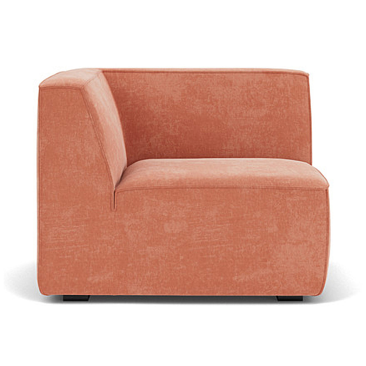 Modern Dane Fabric 1-Seater Left Corner Modular Sofa - Compact Sectional Couch for Small Living Rooms & Apartments