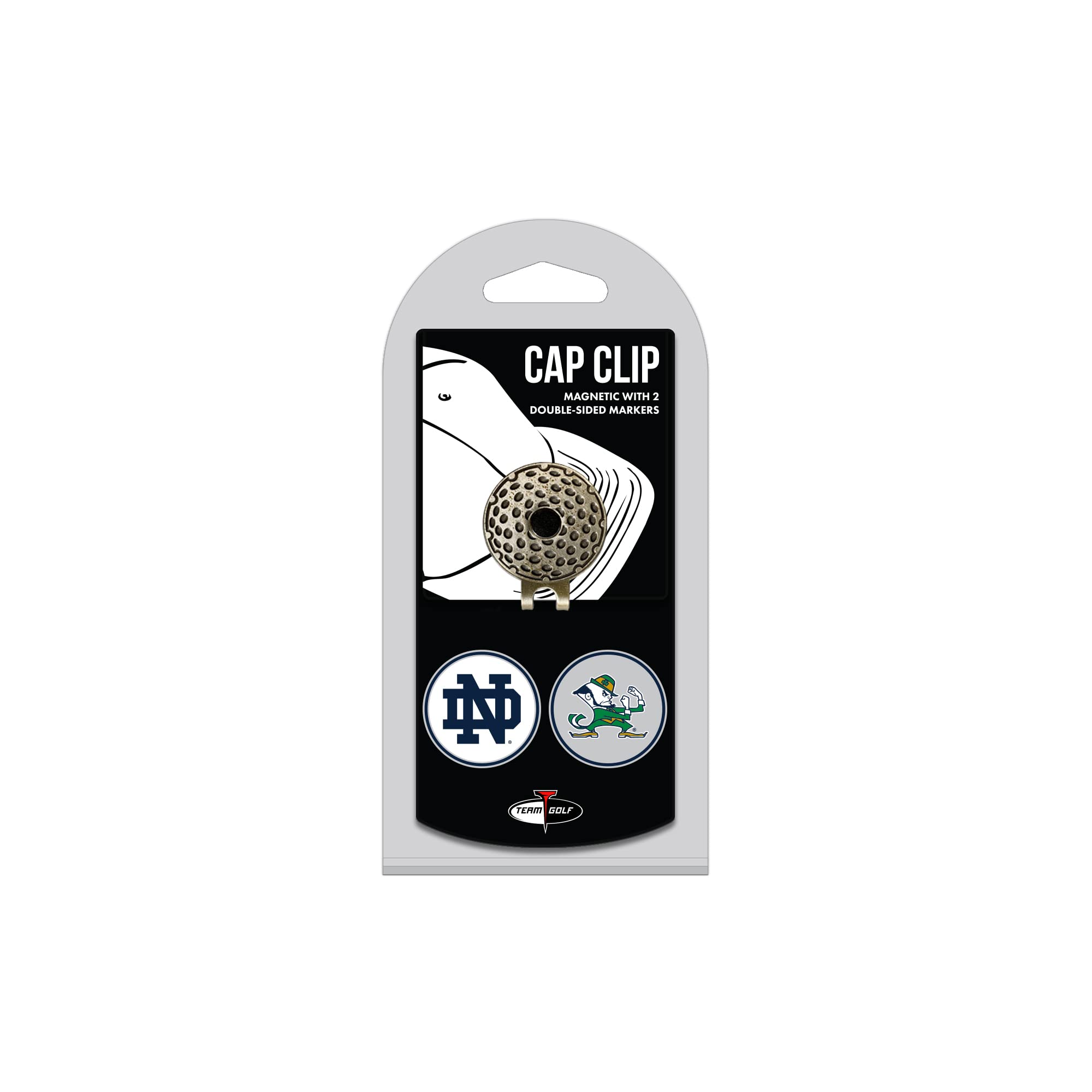 NCAA Golf Cap Clip with 2 Removable Double-Sided Magnetic Ball Markers - Easy Hat Attachment for Golfers | Perfect for Golf Tournaments, Practice & Course Play