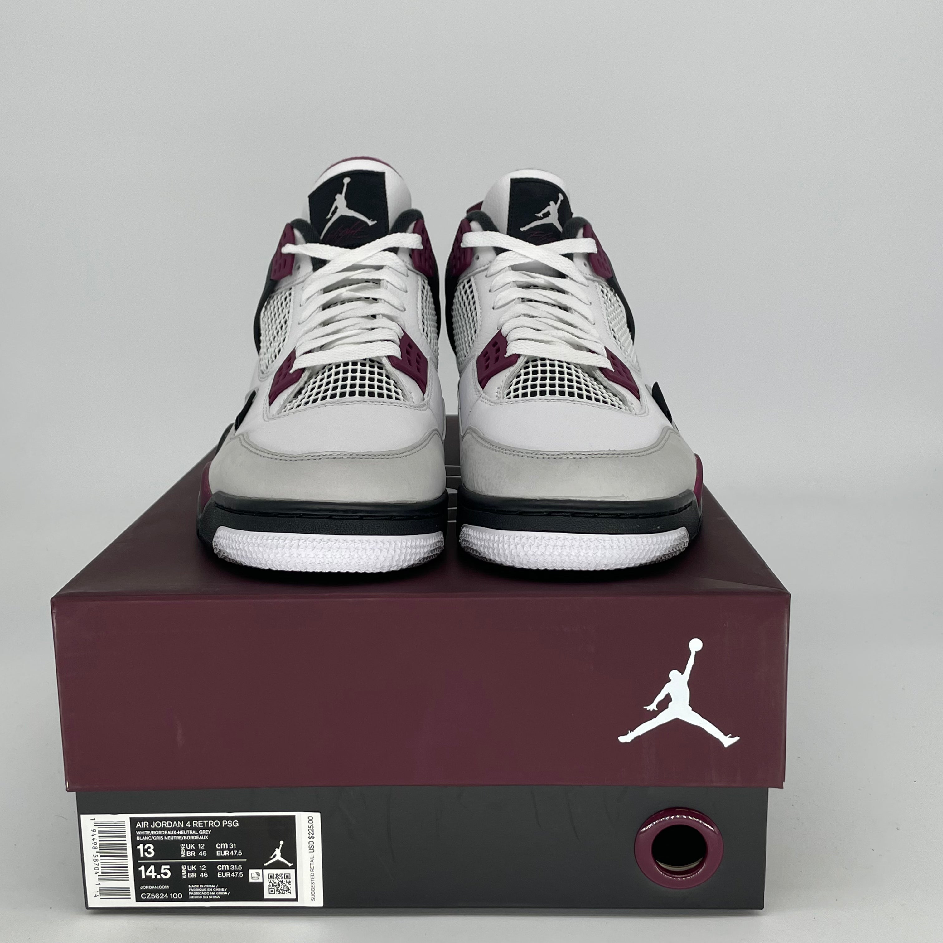 Air Jordan 4 PSG Paris Saint-Germain Basketball Shoes Men's Size 13 - CZ5624-100 | Authentic Sneakers for Streetwear & Sports