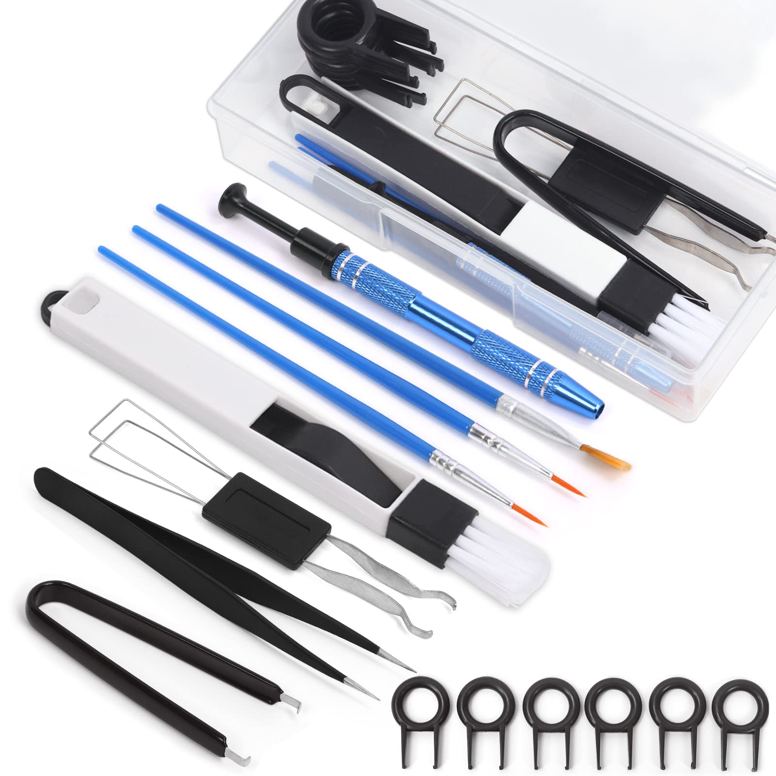 14Pcs Mechanical Keyboard Lubrication Kit with Key Puller, Tweezers, Cleaning Brush & Lubrication Pens - Perfect for Keyboard Maintenance, Switch Lubing & Keycap Removal - Ideal for Gamers, Typists & PC Enthusiasts