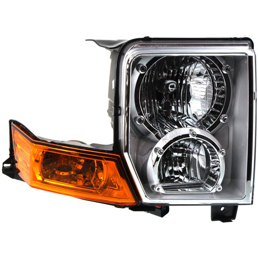 2006-2010 Jeep Commander Passenger Side Halogen Headlight Assembly Replacement - Compatible with CH2519117 & 55396536AI - Perfect for Night Driving & Off-Road Adventures