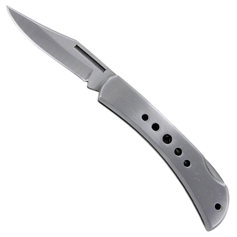 Premium Mini Silver Lining Lockback Pocket Knife - Compact EDC Folding Knife for Camping, Hiking & Outdoor Adventures