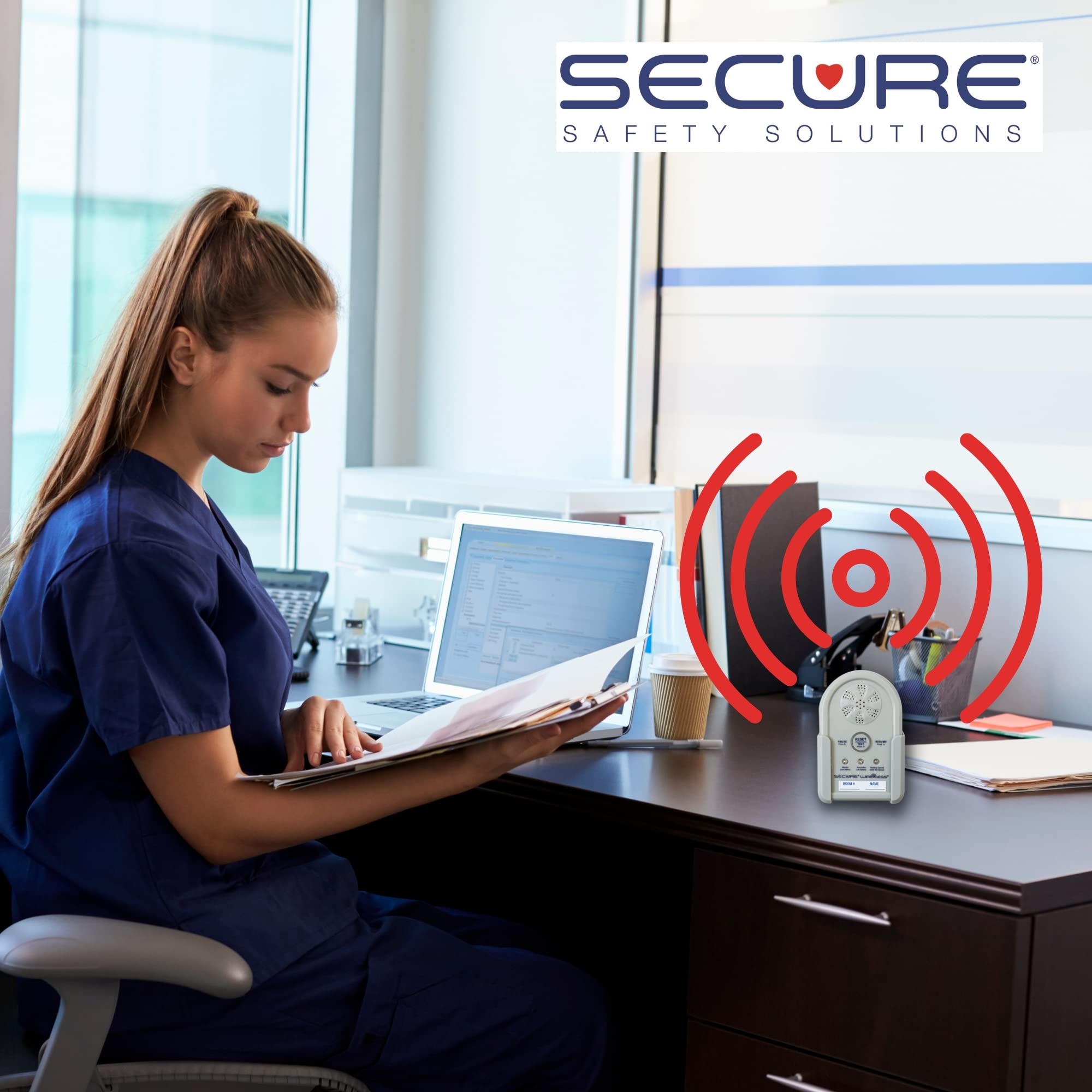 Wireless Bed Alarm for Elderly - 12x30 Inch Sensor Pad with Remote Alert Monitor - Fall Prevention & Bed Exit Alert System for Dementia Patients - Ideal for Home Care, Nursing Homes, and Assisted Living Facilities