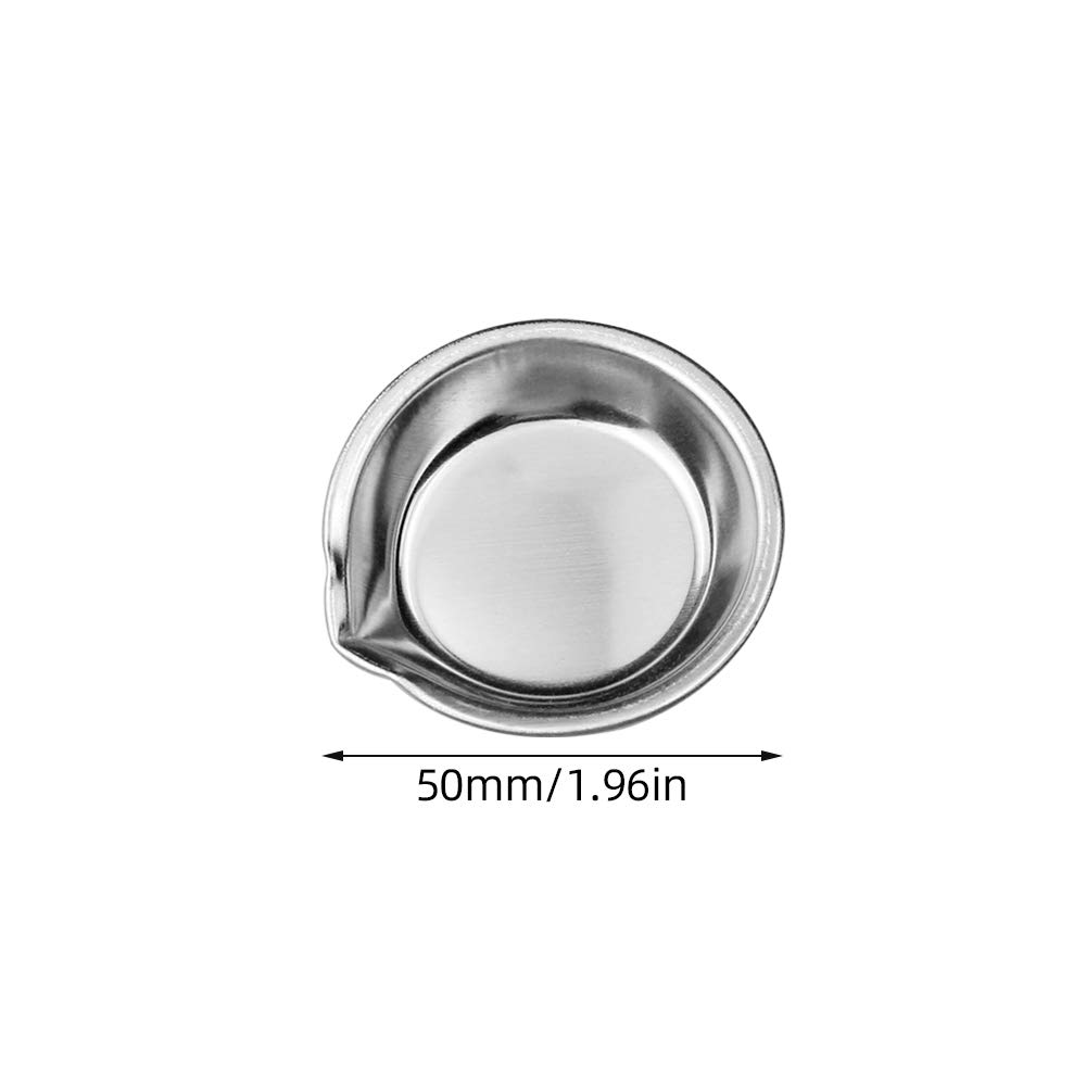 Milaosk 12pcs Stainless Steel Makeup Palette for Oil Acrylic Watercolor Painting (5x5x1.5cm) - Artist & Beauty Use